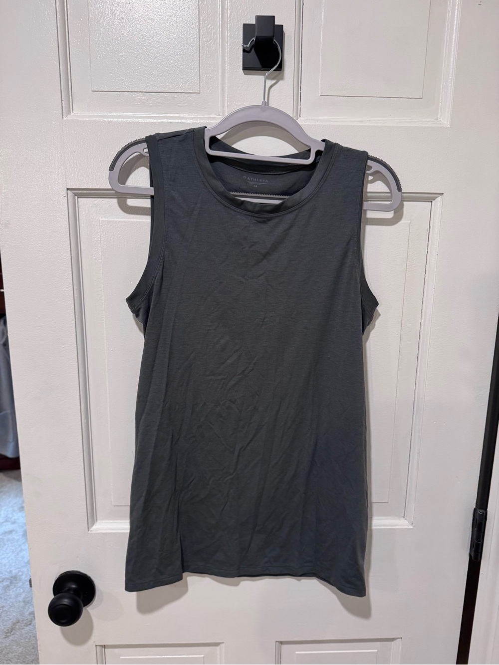 Athleta Charcoal Gray Sleeveless Muscle Tank
